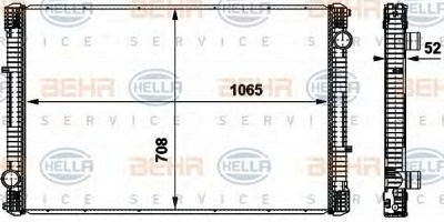 HELLA 8mk376737071 -  Радиатор, охлаждение двигателя