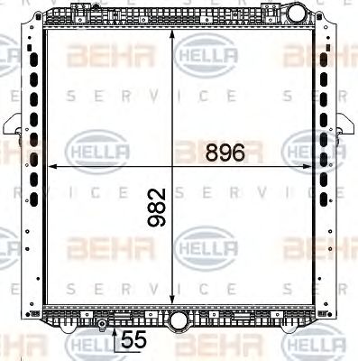 HELLA 8mk376737081 -  Радиатор, охлаждение двигателя