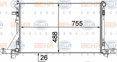 HELLA 8mk376737101 -  Радиатор, охлаждение двигателя