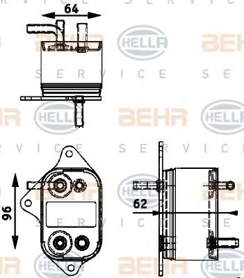 HELLA 8mk376745011 -  Топливный радиатор