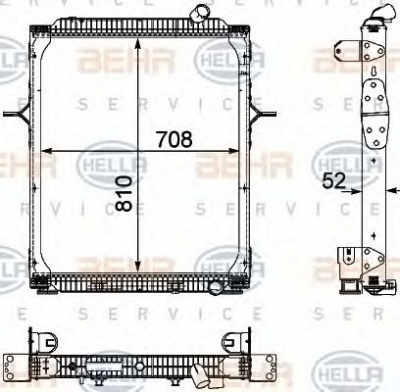 HELLA 8mk376745171 -  Радиатор, охлаждение двигателя