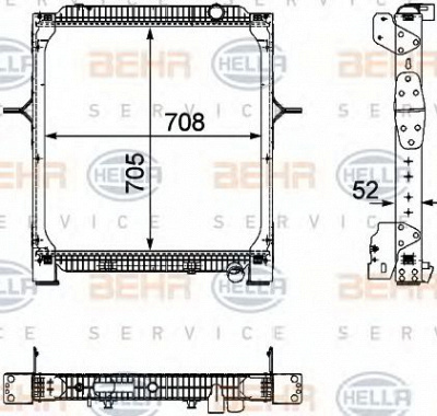 HELLA 8mk376745181 -  Радиатор, охлаждение двигателя
