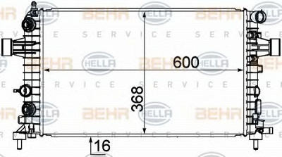 HELLA 8mk376745771 -  Радиатор, охлаждение двигателя