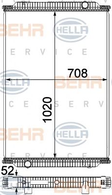 HELLA 8mk376749821 -  Радиатор, охлаждение двигателя