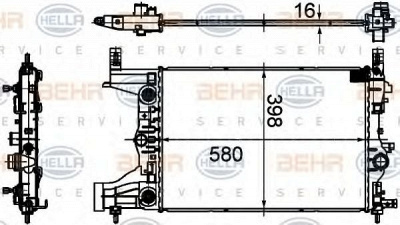 HELLA 8mk376749851 -  Радиатор, охлаждение двигателя