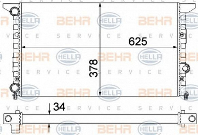 HELLA 8mk376753271 -  Радиатор, охлаждение двигателя
