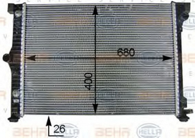 HELLA 8mk376754341 -  Радиатор, охлаждение двигателя