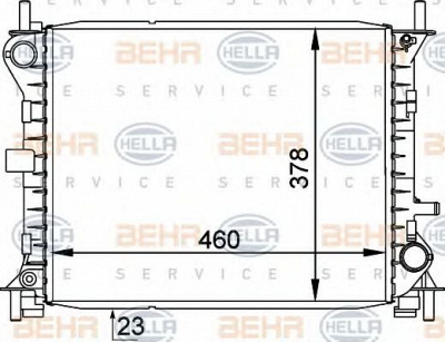 HELLA 8mk376754771 -  Радиатор, охлаждение двигателя