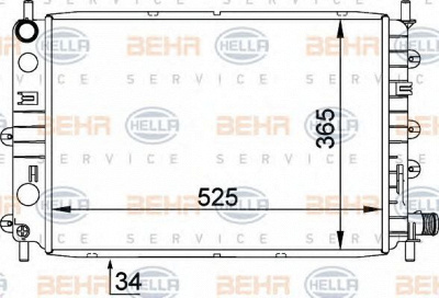 HELLA 8mk376755311 -  Радиатор, охлаждение двигателя