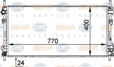 HELLA 8mk376755321 -  Радиатор, охлаждение двигателя