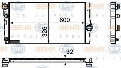 HELLA 8mk376755371 -  Радиатор, охлаждение двигателя