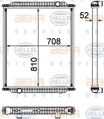 HELLA 8mk376755441 -  Радиатор, охлаждение двигателя