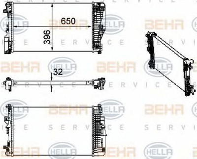 HELLA 8mk376756134 -  Радиатор, охлаждение двигателя