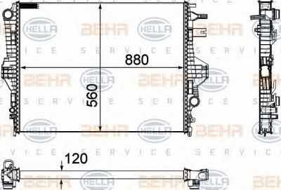 HELLA 8mk376756351 -  Радиатор, охлаждение двигателя