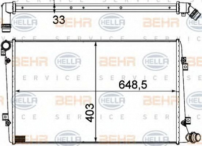 HELLA 8mk376756701 -  Радиатор, охлаждение двигателя