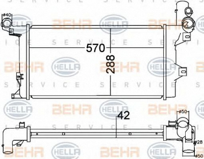 HELLA 8mk376758031 -  Радиатор, охлаждение двигателя