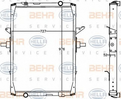 HELLA 8mk376758071 -  Радиатор, охлаждение двигателя