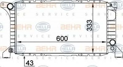 HELLA 8mk376764011 -  Радиатор, охлаждение двигателя