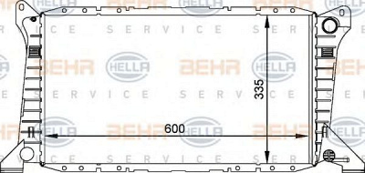 HELLA 8mk376764021 -  Радиатор, охлаждение двигателя