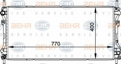 HELLA 8mk376764091 -  Радиатор, охлаждение двигателя