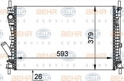 HELLA 8mk376764441 -  Радиатор, охлаждение двигателя