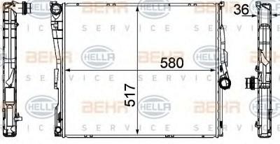 HELLA 8mk376764771 -  Радиатор, охлаждение двигателя