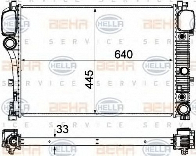 HELLA 8mk376764791 -  Радиатор, охлаждение двигателя