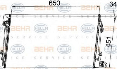 HELLA 8mk376765124 -  Радиатор, охлаждение двигателя