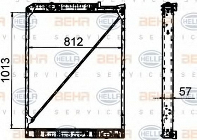 HELLA 8mk376765181 -  Радиатор, охлаждение двигателя
