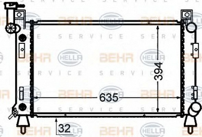 HELLA 8mk376766561 -  Радиатор, охлаждение двигателя