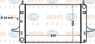 HELLA 8mk376768191 -  Радиатор, охлаждение двигателя