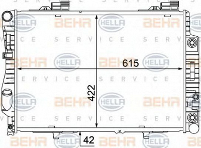 HELLA 8mk376769711 -  Радиатор, охлаждение двигателя