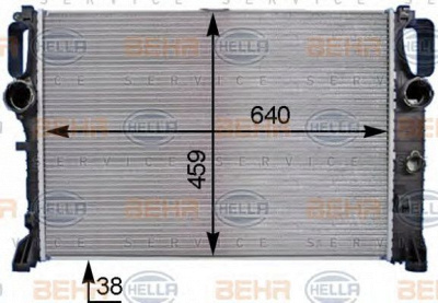 HELLA 8mk376769791 -  Радиатор, охлаждение двигателя