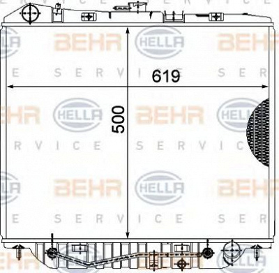 HELLA 8mk376771101 -  Радиатор, охлаждение двигателя
