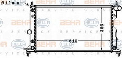HELLA 8mk376771181 -  Радиатор, охлаждение двигателя