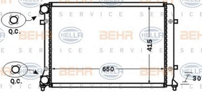HELLA 8mk376774021 -  Радиатор, охлаждение двигателя