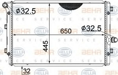 HELLA 8mk376774044 -  Радиатор, охлаждение двигателя