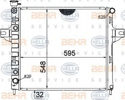HELLA 8mk376774251 -  Радиатор, охлаждение двигателя
