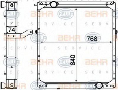 HELLA 8mk376774501 -  Радиатор, охлаждение двигателя