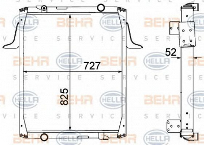 HELLA 8mk376774681 -  Радиатор, охлаждение двигателя