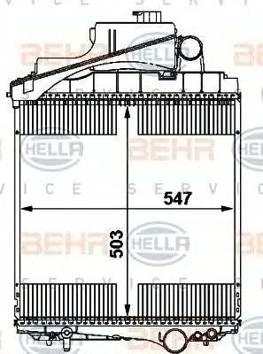 HELLA 8mk376783621 -  Радиатор, охлаждение двигателя