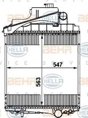 HELLA 8mk376783631 -  Радиатор, охлаждение двигателя