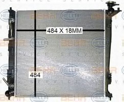 HELLA 8mk376787591 -  Радиатор, охлаждение двигателя