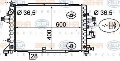 HELLA 8mk376790044 -  Радиатор, охлаждение двигателя