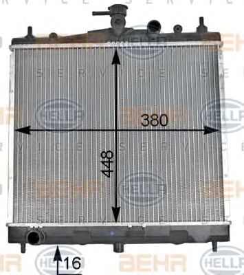 HELLA 8mk376790521 -  Радиатор, охлаждение двигателя
