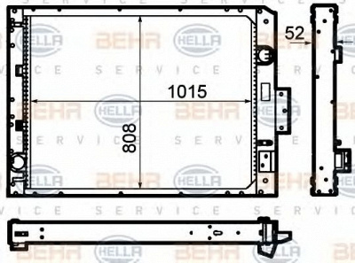 HELLA 8mk376792091 -  Радиатор, охлаждение двигателя