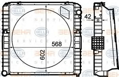 HELLA 8mk376792131 -  Радиатор, охлаждение двигателя