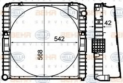 HELLA 8mk376792181 -  Радиатор, охлаждение двигателя