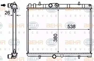 HELLA 8mk376900314 -  Радиатор, охлаждение двигателя