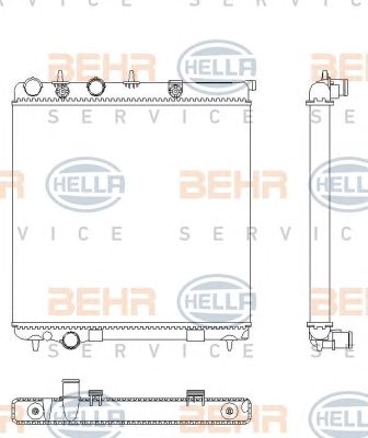 HELLA 8mk376901071 -  Радиатор, охлаждение двигателя